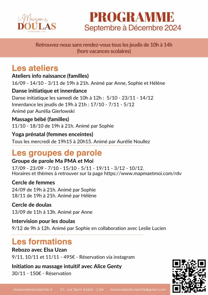 programme rentree doulas lille